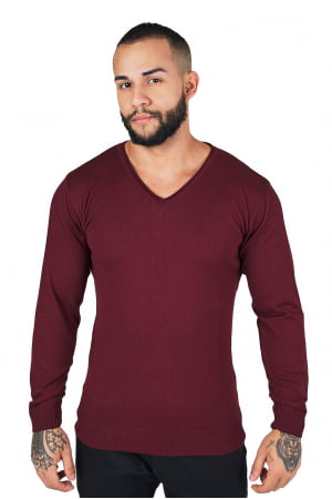 Suéter de Cotton Liso Suéter de Cotton Liso